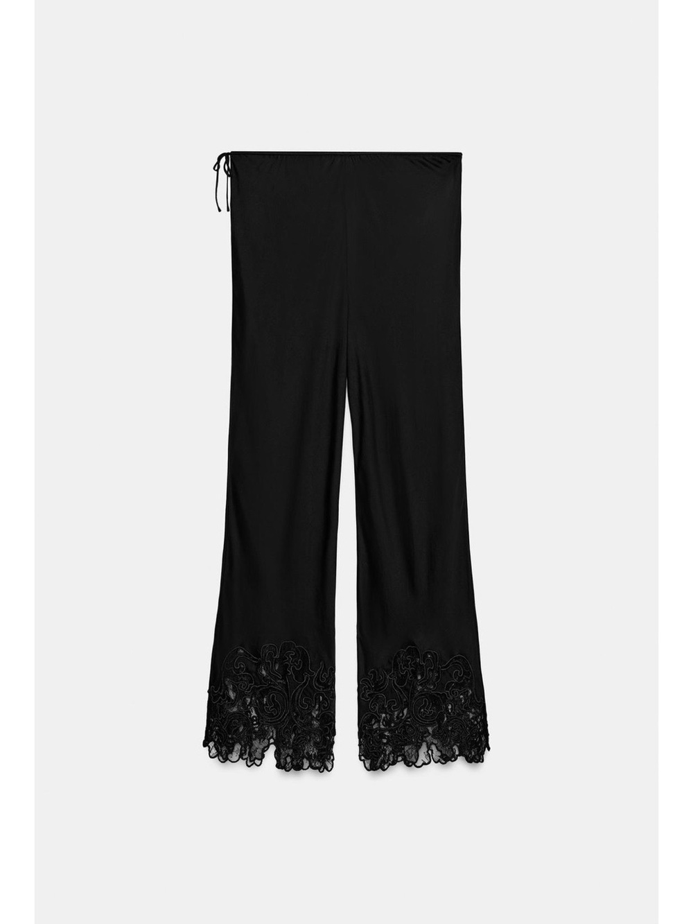 ZW Collection Embroidered Satin Effect Pants, S, NWT